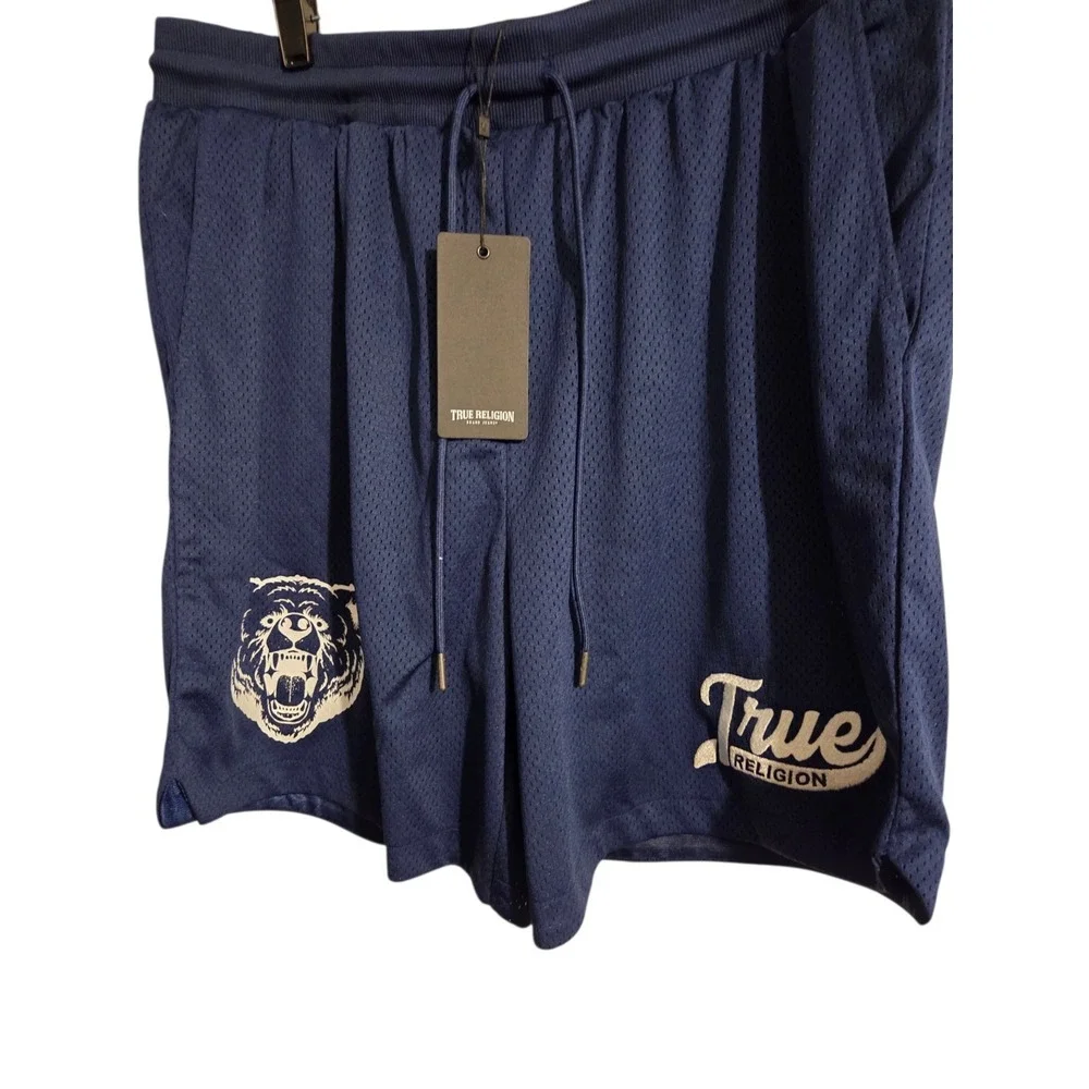 True Religion Mens Basketball Shorts‎ Blue Size XL